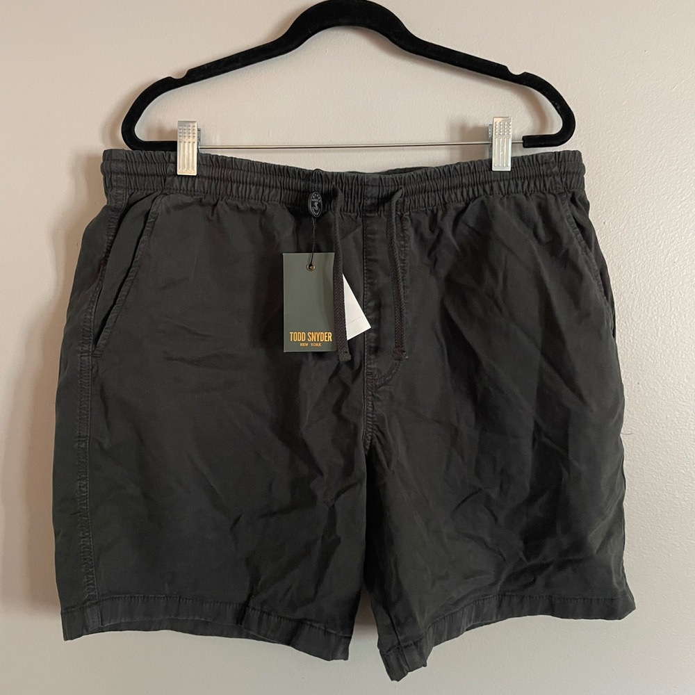 Todd Snyder Stretch Warm Up Short Mens XL Dark Storm Faded Black Casual Gorpcore